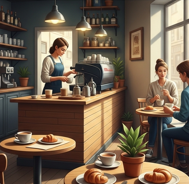A cup of coffee with steam rising